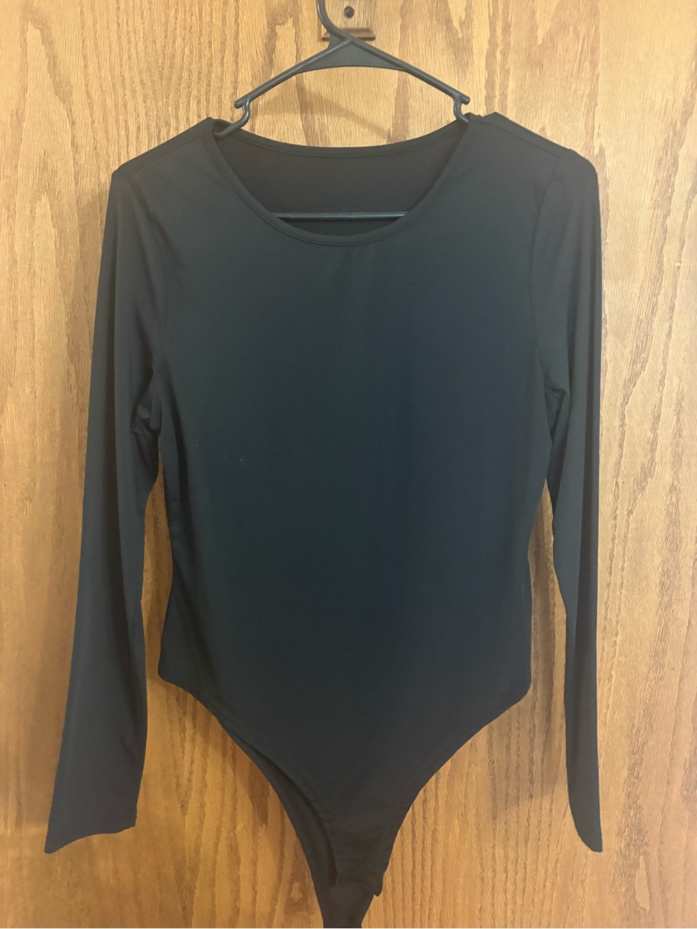 SHEIN Black Long-Sleeve One-Piece Swim Bodysuit